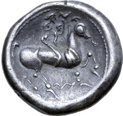 Tetradrachm Baumreiter mit Bartkranzavers Type reverse image