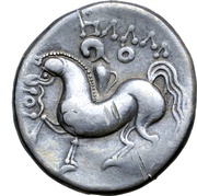 Tetradrachm Zigzackgruppe Type, Central and Eastern Europe (ancient), 200 BC - 101 BC reverse image