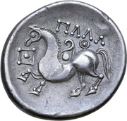 Tetradrachm Zickzackgruppe Type, Central and Eastern Europe (ancient), 200 BC - 101 BC reverse image