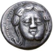 Tetradrachm Apollokopf-Dickschrötling Type obverse image