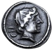 Silver 2½ Asses Female head series I obverse image