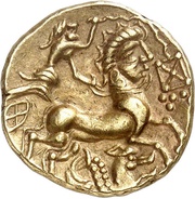 Gold Stater with hippocampus, Gaul, 80 BC - 50 BC reverse image