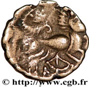 ¼ Stater with tent, Gaul, 80 BC - 50 BC reverse image