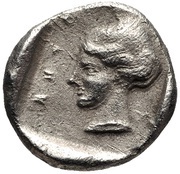 Obol Tegea, Greece (ancient), 465 BC - 460 BC reverse image