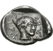 Obol Tegea, Greece (ancient), 460 BC - 450 BC reverse image