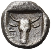 Obol, Greece (ancient), 480 BC - 450 BC reverse image