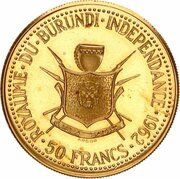 50 Francs - Mwambutsa IV Independence reverse image