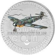 5000 Francs Messerschmitt BF-109 reverse image
