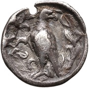 Hemidrachm - 105th Olympiad, Greece (ancient), 360 BC reverse image