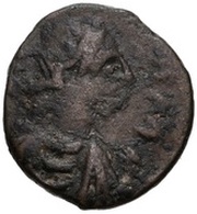 Nummus - Justinian I VOT XIII; Carthage obverse image