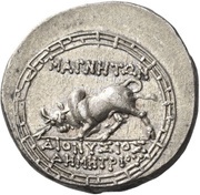 Oktobol - Dionysios son of Demetrios, Greece (ancient), 155 BC - 145 BC reverse image