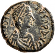 5 Nummi - Justinian I Antioch; Tyche obverse image