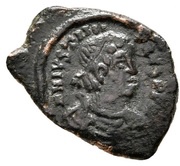 10 Nummi - Justinian I Thessalonica; ANNO obverse image