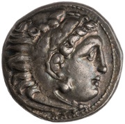 Drachm In the name of Alexander III; Colophon obverse image