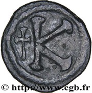 20 Nummi - Anastasius I Dicorus Constantinopolis; no Officina Letter, Small Module, Byzantine states, 498-518 reverse image