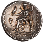 Tetradrachm In the name of Alexander III; Corinth, Greece (ancient), 310 BC - 290 BC reverse image