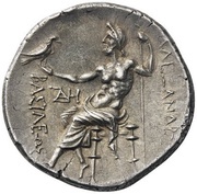 Tetradrachm - Antigonos II/Demetrios II Kallatis; Alexander III imitation, Greece (ancient), 250 BC - 225 BC reverse image