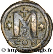 40 Nummi - Anastasius I Dicorus Constantinopolis; Type ✶M✶, Large Module, Byzantine states, 498-518 reverse image