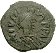 40 Nummi - Justin I Constantinopolis; Type ♰M♰ obverse image