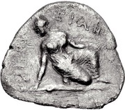 Trihemiobol, Greece (ancient), 350 BC reverse image