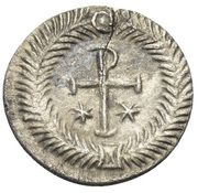 ¼ Siliqua - Justinian I Ravenna; ⳨ reverse image