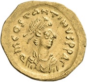 Tremissis - Tiberius II Constantinus Constantinopolis obverse image