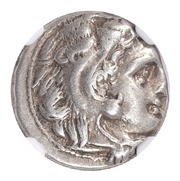 Drachm In the name of Alexander III; Kolophon obverse image
