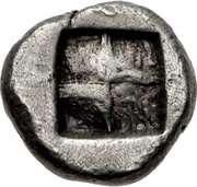 Obol, Greece (ancient), 500 BC - 465 BC reverse image