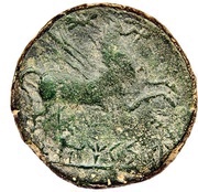 As legend eba, with jug, Iberia (ancient), 150 BC - 100 BC reverse image