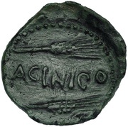 As, Iberia (ancient), 100 BC - 1 BC reverse image