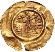 1 Tremissis - Aistulf / In the name of Uncertain Monogram reverse image
