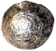 Aspron Trachy Stamenon - John II Komnenos Constantinopolis; ΙΩ ΔΕϹΠΟΤ Τ ΠΟΥΠΟΓΝΤ with the Christ obverse image