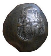 Aspron Trachy - Isaac II Angelos Constantinopolis obverse image