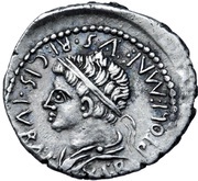 Denarius - Juba II and Ptolemy Caesarea reverse image