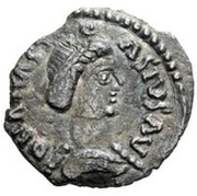 ½ Siliqua - Theia / In the name of Anastasius I, 491-518 Ticinum obverse image