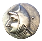 Drachme -Phriapatius/Mithradates I - 185-132 BC Sellwood Type 9.1 - Hekatompylos obverse image
