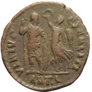 Follis - Honorius VIRTVS EXERCITI; Antioch reverse image