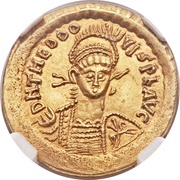 Solidus - Theodosius II Germanic States imitation of Theodosius II obverse image