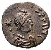 Follis - Honorius GLORIA ROMANORVM; Cyzicus obverse image
