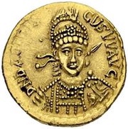 Solidus in the name of Basiliscus obverse image