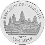 3000 Riels - Lost Tigers of Cambodia obverse image