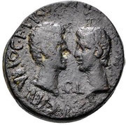 Æ21 - Augustus Gaius Caesar and Lucius Caesar reverse image