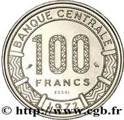 100 Francs Pattern reverse image