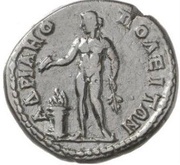Æ25 - Caracalla AΔΡIANOΠOΛEITΩN; Hadrianopolis, Rome, 209-217 reverse image