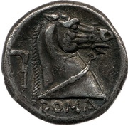 Drachm Anonymous; ROMA, Rome, 241 BC - 235 BC reverse image