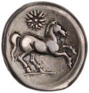 Didrachm Anonymous; ROMANO, Rome, 275 BC - 270 BC reverse image
