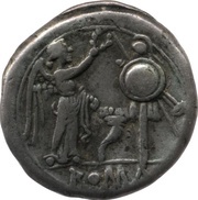 Victoriatus Cornucopiae 1; ROMA, Rome, 207 BC reverse image