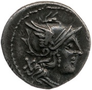 Denarius GR; ROMA GR obverse image