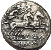 Denarius Cornelia: Publius Cornelius Sulla; P•SVLLA ROMA, Rome, 151 BC reverse image