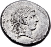 Denarius Marcia: Lucius Marcius Censorinus; L•CENSOR obverse image